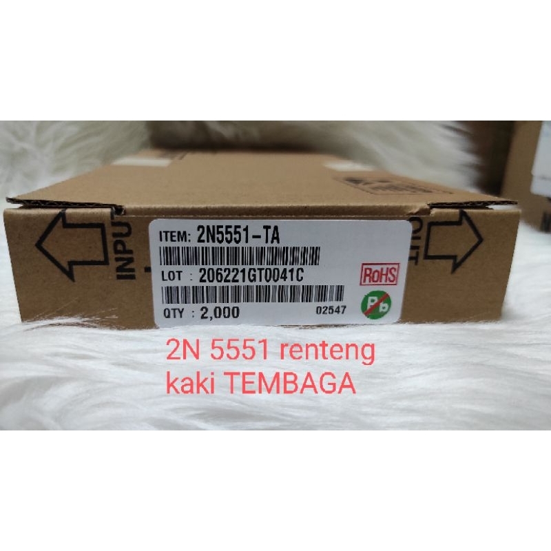 100 ชิ้นทรานซิสเตอร์ 2N 5551 สาย COPPER LEGS TR 2N5551 ม้วน