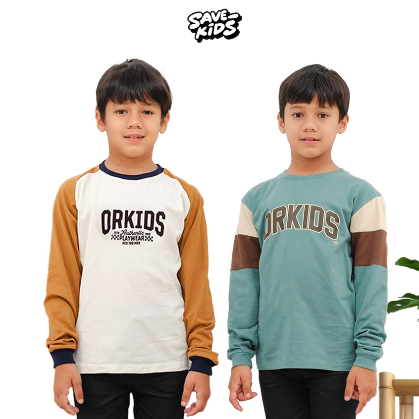 Orkids Long Shirt Boys Top Boys Tazer BW Almon