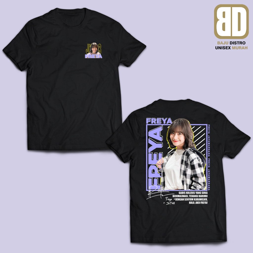 KATUN FREYA JKT48 SIGNATURE Oshi Member JKT48 ผู้ใหญ่ Unisex Tops สําหรับผู้ชาย/ผู้หญิงผ้าฝ้าย