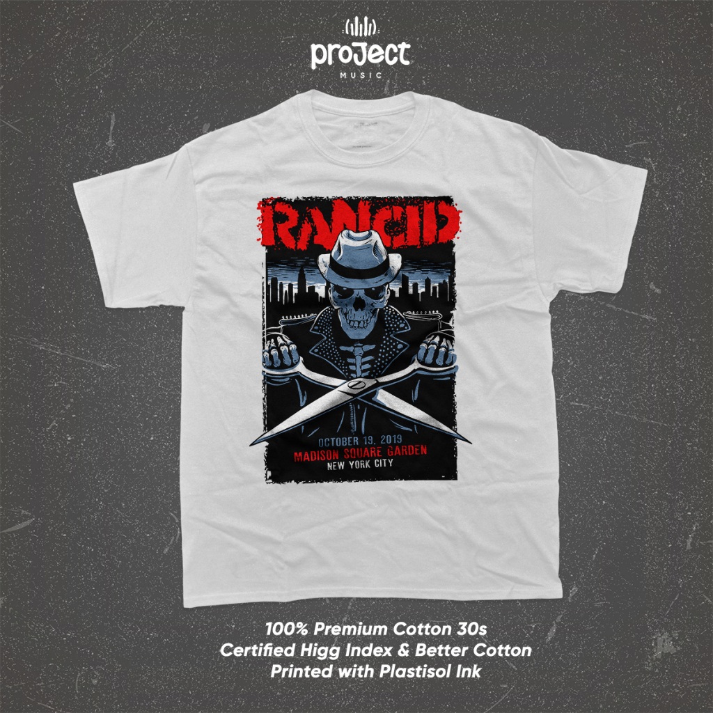 เสื้อยืดวงเท่ๆ | เสื้อยืดเพลง | รันซิด นิวยอร์ก ซิตี้ 2023 | การพิมพ์หน้าจอ DTF | สีขาว