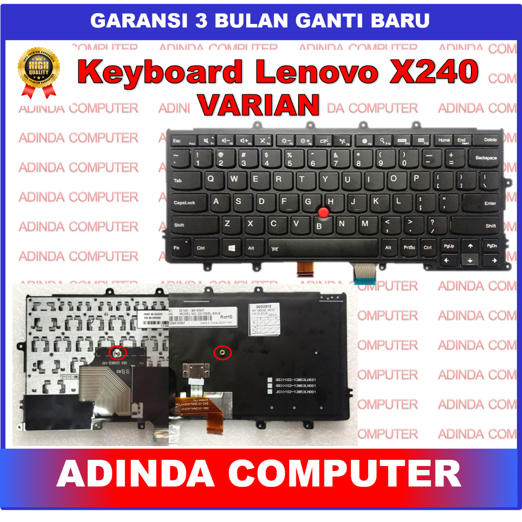Lenovo Thinkpad X240 A275 20al 20am 20cl 20f6 20hm 20hn 20kc 20kd Backlight Backlite Backlit