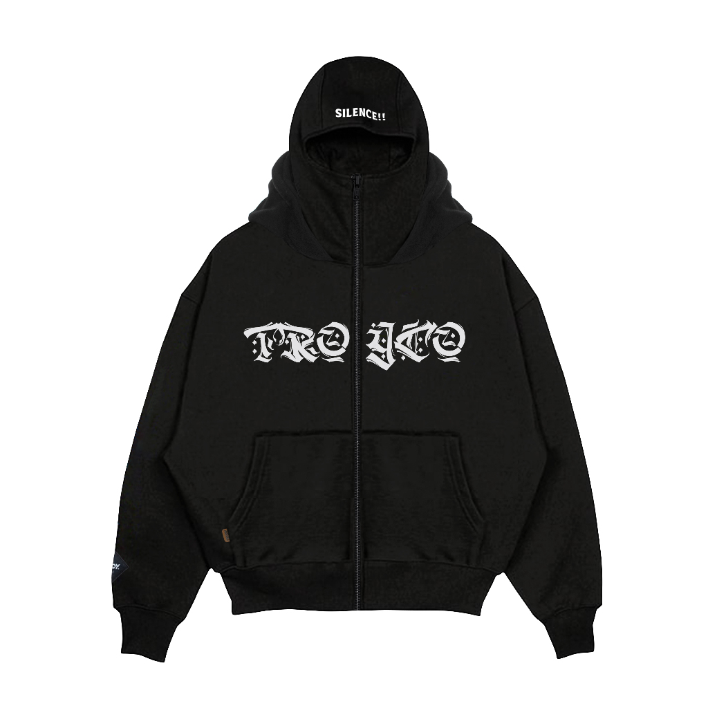 Troy Company Hoodie Zipper Balaclava Black Hektor - Hoodie Zipper Ninja Balaclava Black ZBH 2908