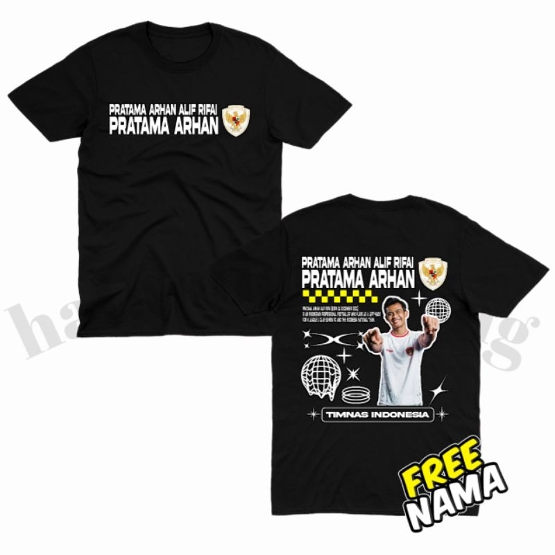 INDONESIAN NATIONAL TEAM CHILDRENS เสื้อยืด GARUDA PRATAMA ARHAN NATIONAL TEAM ฟรีชื่อ