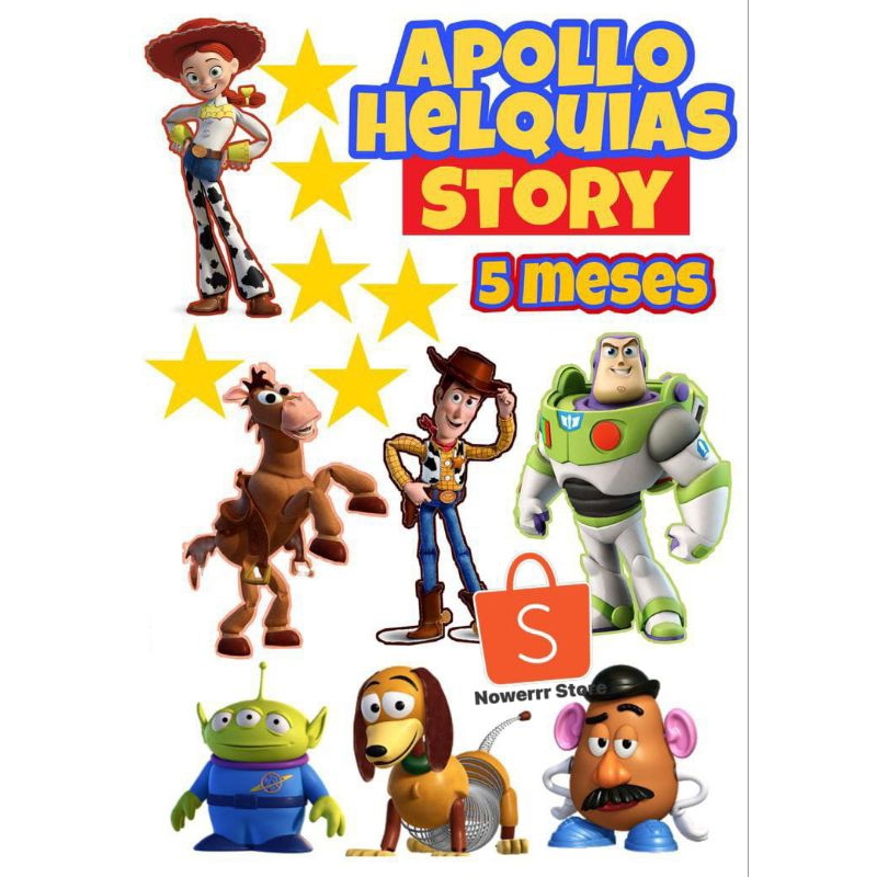 Toy Story/ Toy Story Cake Topper ชื่อที่กําหนดเอง