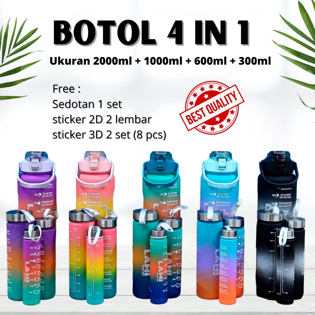 Star seller Drinking Bottle 2 Liter 1ml 6ml 3ml Viral Drinking Bottle 1 ชุด
