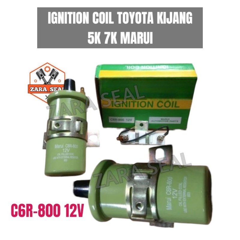 IGNITION COIL LONG/BOTTLE TOYOTA KIJANG 5K 7K MARUI C6R-800 12V