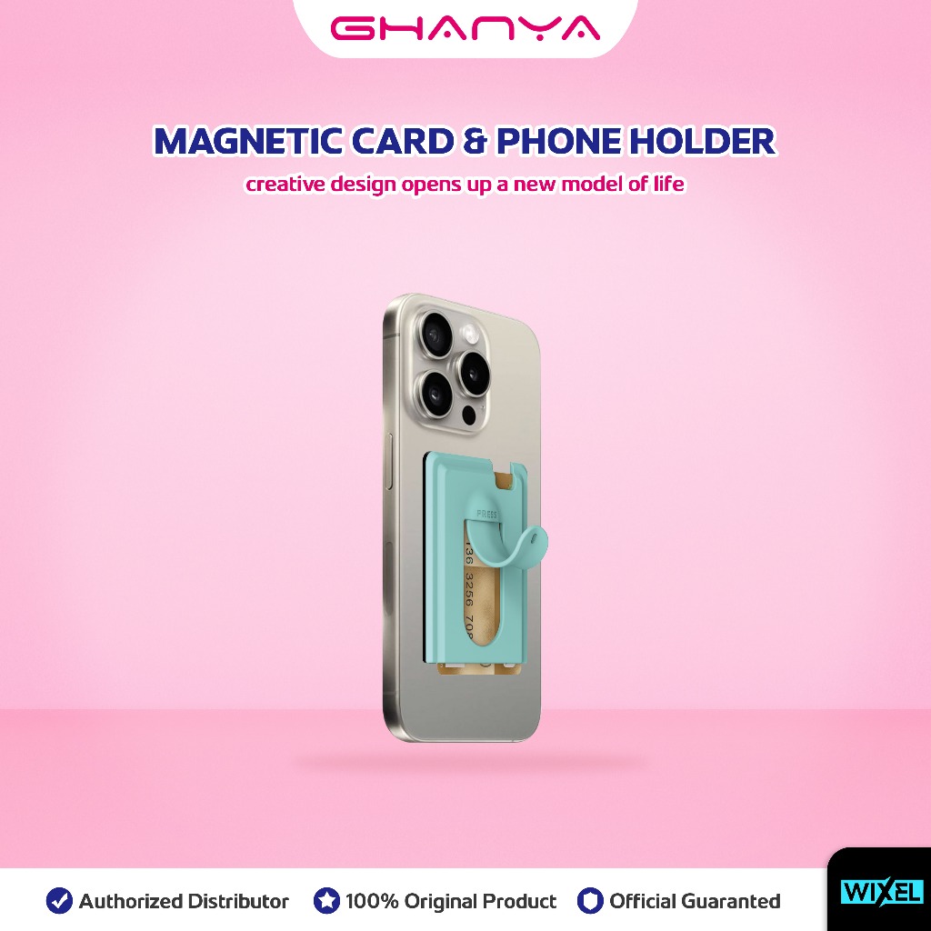 WXEL M3 Magrip ที่วางโทรศัพท์แม่เหล็ก MagSafe ซิลิโคน 3 in 1 พร้อมรถเรียบง่ายและผู้ถือบัตรกระเป๋าสตา