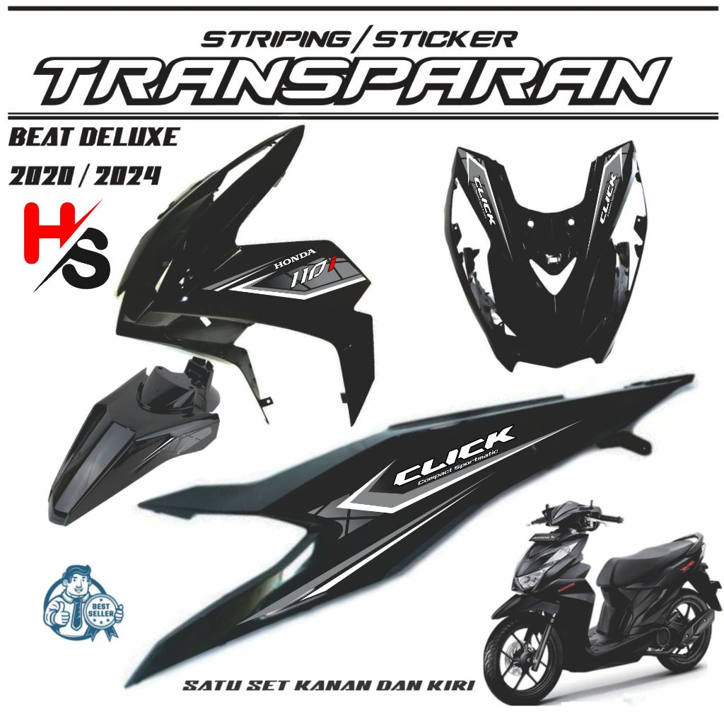 UV TRANSPARENT VARIATION STRIPING BEAT DELUXE 2020/2024 LIST MOTIP ใหม่ HK67