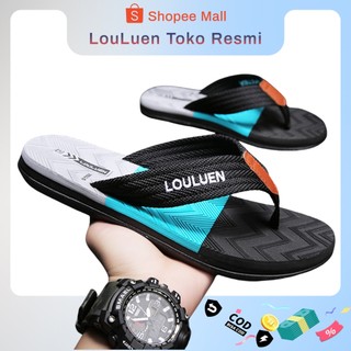 LouLuen -sandal pria keren sandal pria terbaru 2026 sandal jepit pria sandal pria original 100% sandal pria kekinian Bahan pita tenun PVC/EVA tahan air dan tahan aus