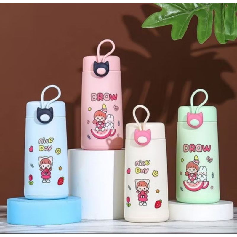 B ( B41 ) CUTE NICE DAY DRINKING BOTTLE ผลิตในแก้ว