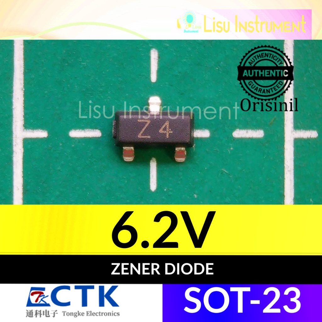 BZX84C6V2 6.2V Z4 300mW 0.3W Zener Diode SOT-23 CTK Electronics