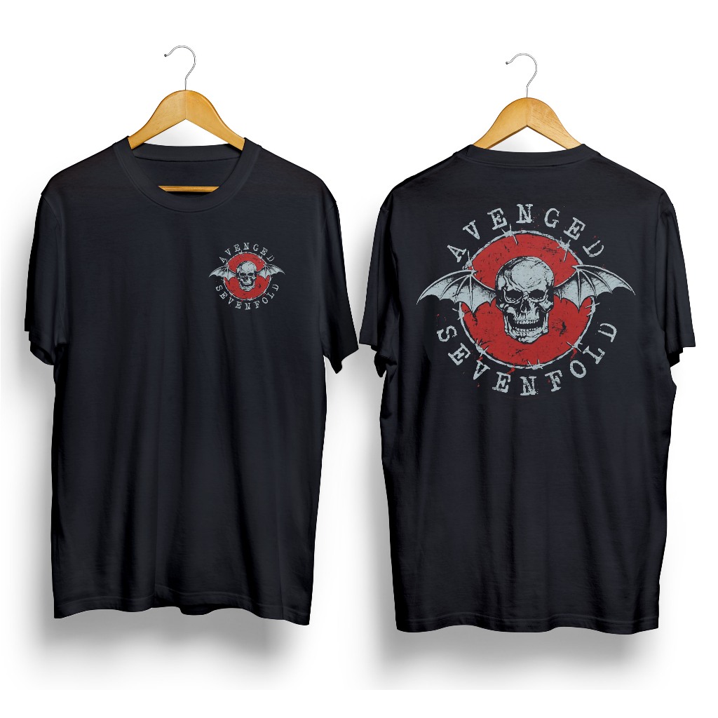 AVENGED SEVENFOLD เสื้อยืดโลหะ Distro - LOGO Premium A7X เสื้อยืดสําหรับผู้ชายและผู้หญิง, วัสดุผ้าฝ้