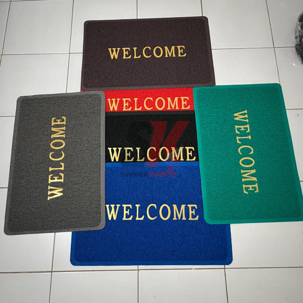 SK พรมเช็ดเท้าพรมต้อนรับ PVC 120x80