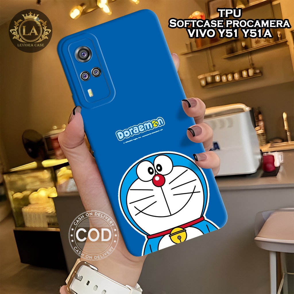 HP เคส Vivo Y51 / Y51a ล่าสุด - เคส Leviora - เคสแฟชั่น Doraemon - Vivo Y51 / Y51a Softcase - เคสกล้