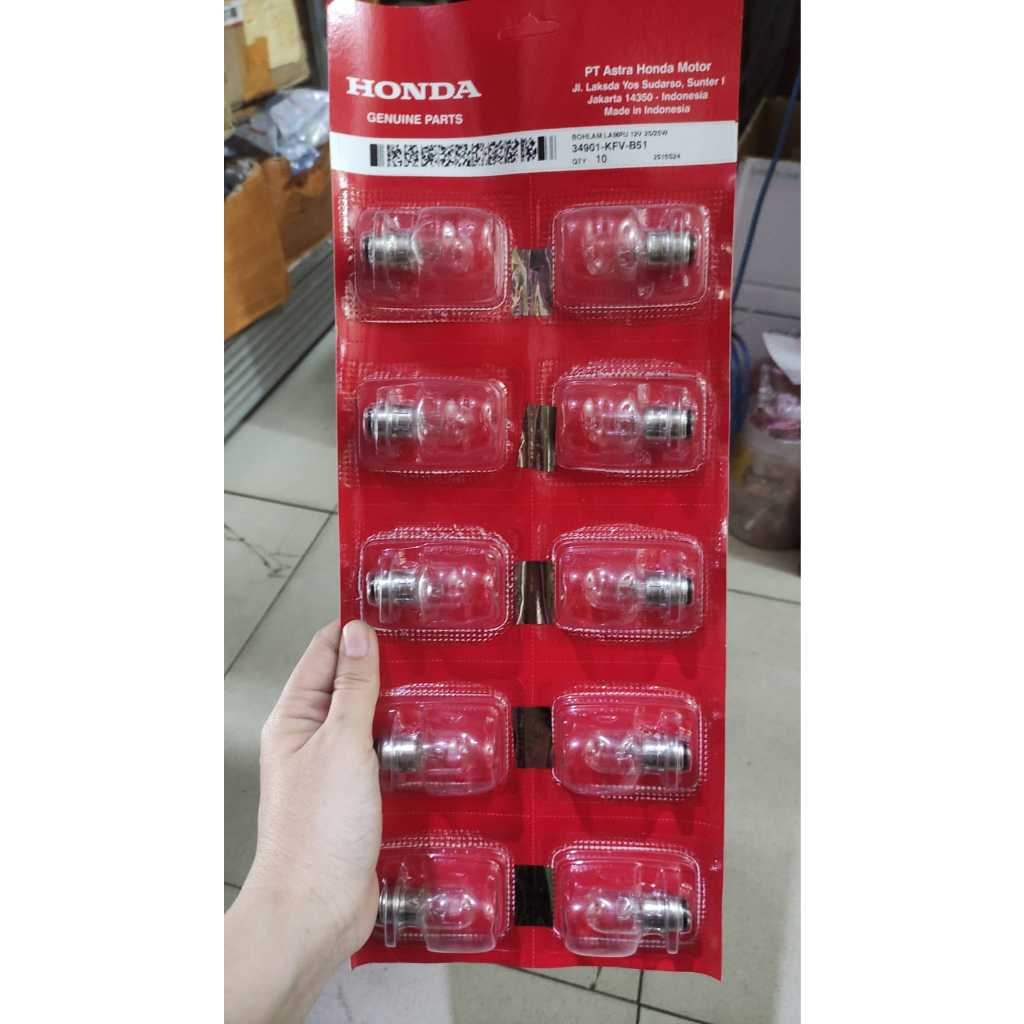 หลอดไฟหน้า (12V 25/25W) Honda bebek และmatic / 34901-KFV-B51 ORIGINAL AM