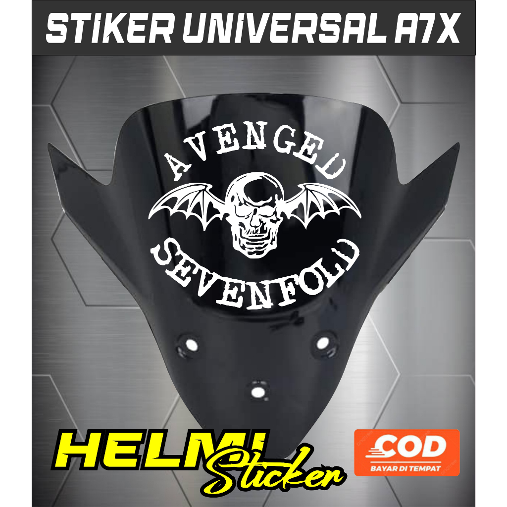 สติ๊กเกอร์ตัด A7X VISOR MOTORCYCLE CAR UNIVERSAL AVENGED SEVENFOLD STICKER