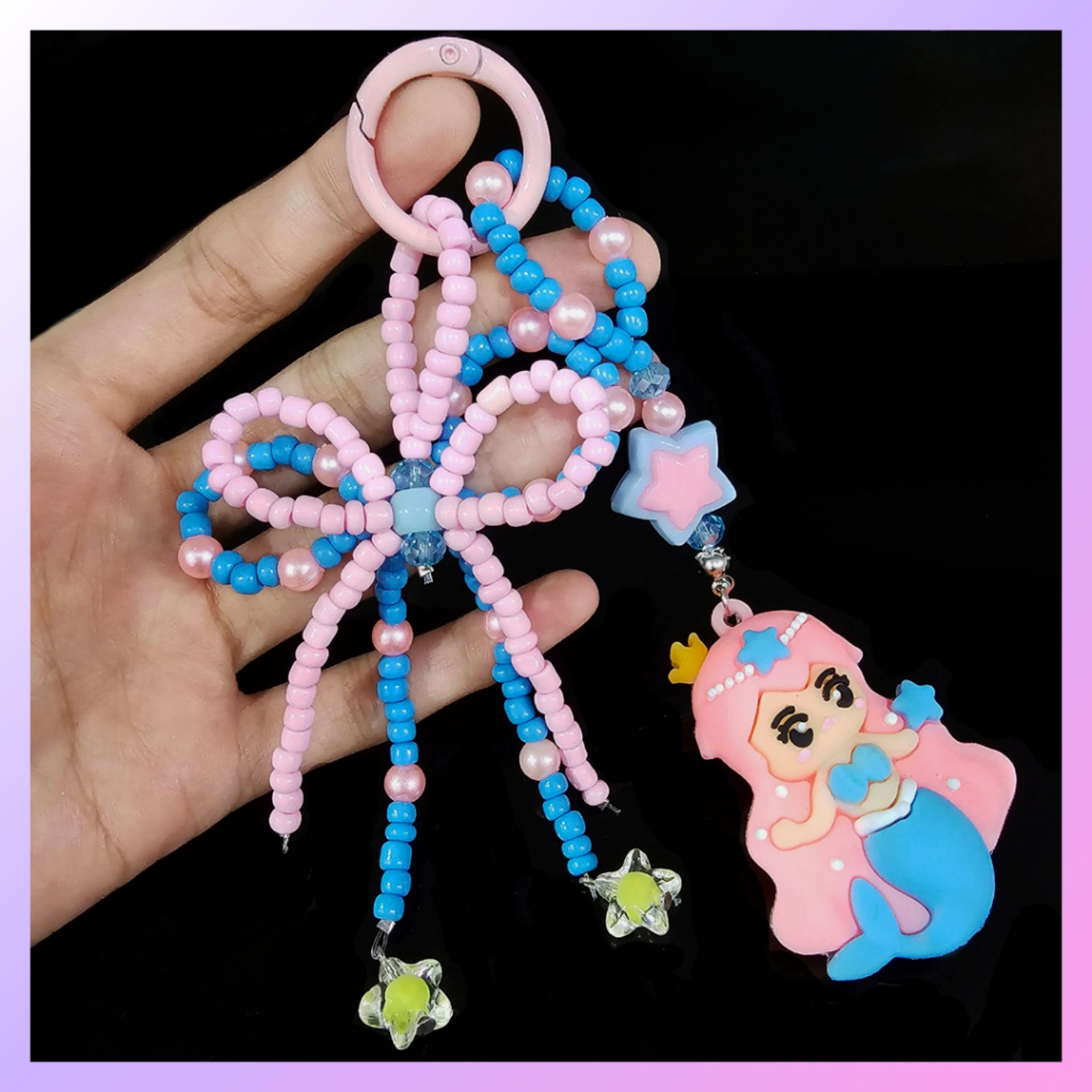 GANTUNGAN Cute Bag Charm พวงกุญแจ Aesthetic Mermaid - GK041