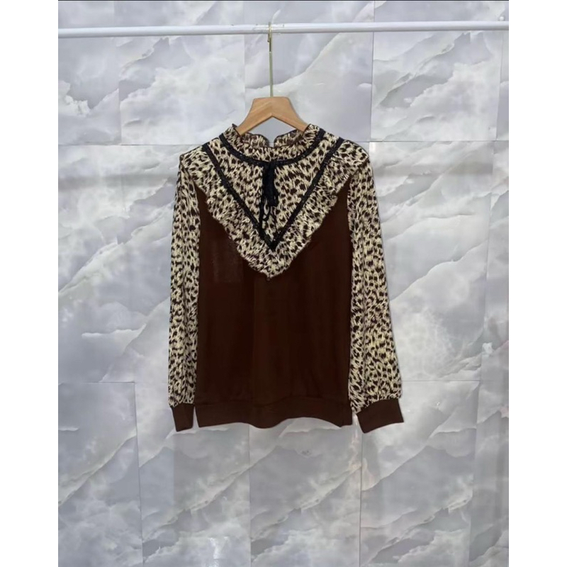 VA.OUTfit Leopard แขนยาวผู้หญิง