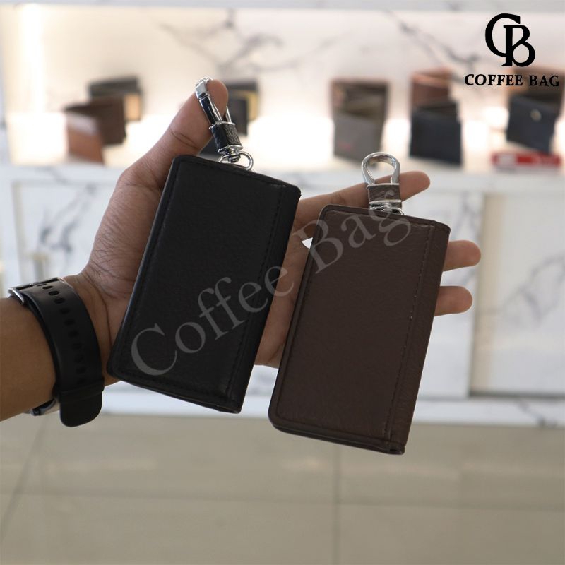 GANTUNGAN [CB] พวงกุญแจรถจักรยานยนต์รถยนต์หนังพับ STNK กระเป๋าสตางค์พวงกุญแจแข็งแรง-G-01