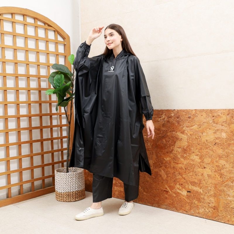 JUMBO BAT PONCHOO RAINCOAT สําหรับผู้ชายและผู้หญิง ทนความร้อน PVC MATERIAL