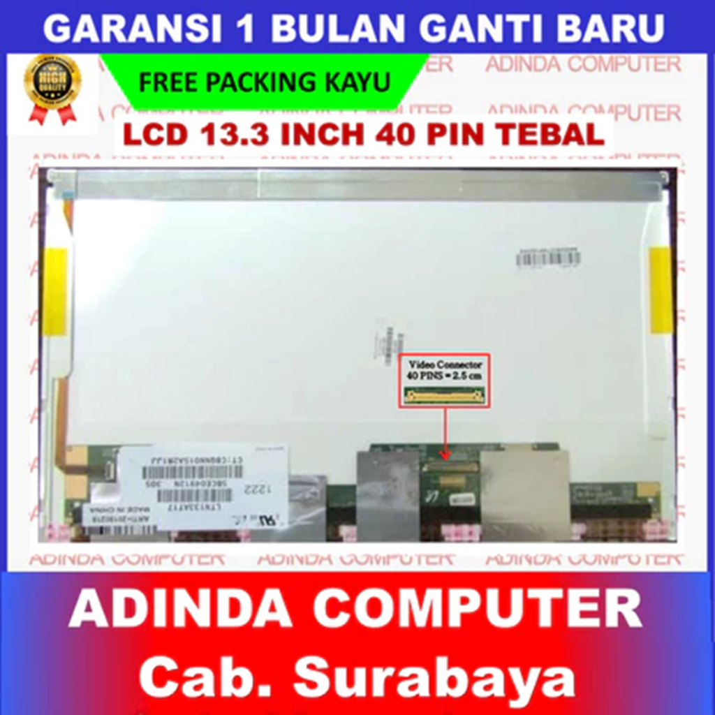 LCD LED Toshiba L630 L635 L735 L730 C630 C635 13.3 นิ้ว 40 ความหนา