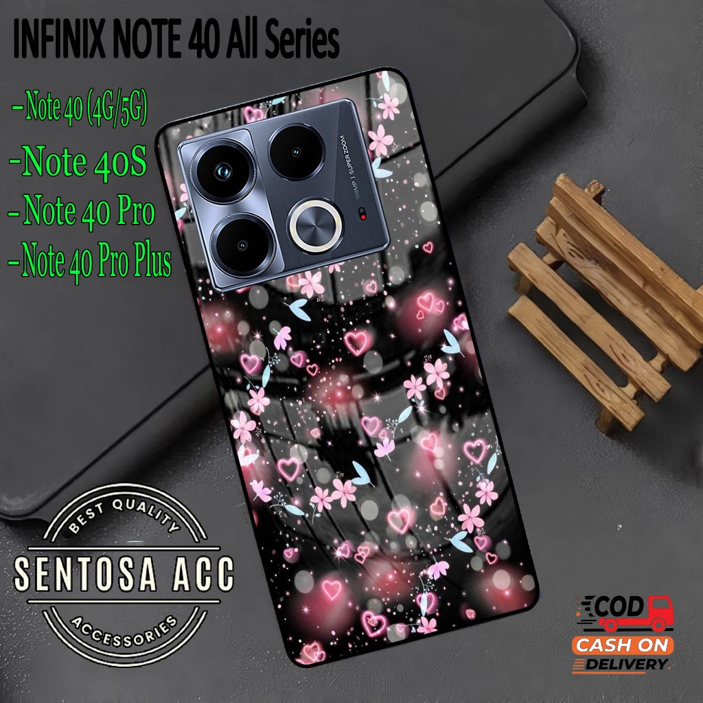 Softcase Glass Kaca INFINIX Note 40 (4G/5G) - Note 40S - Note 40 Pro - Note 40 Pro Plus - [ S08 ].
