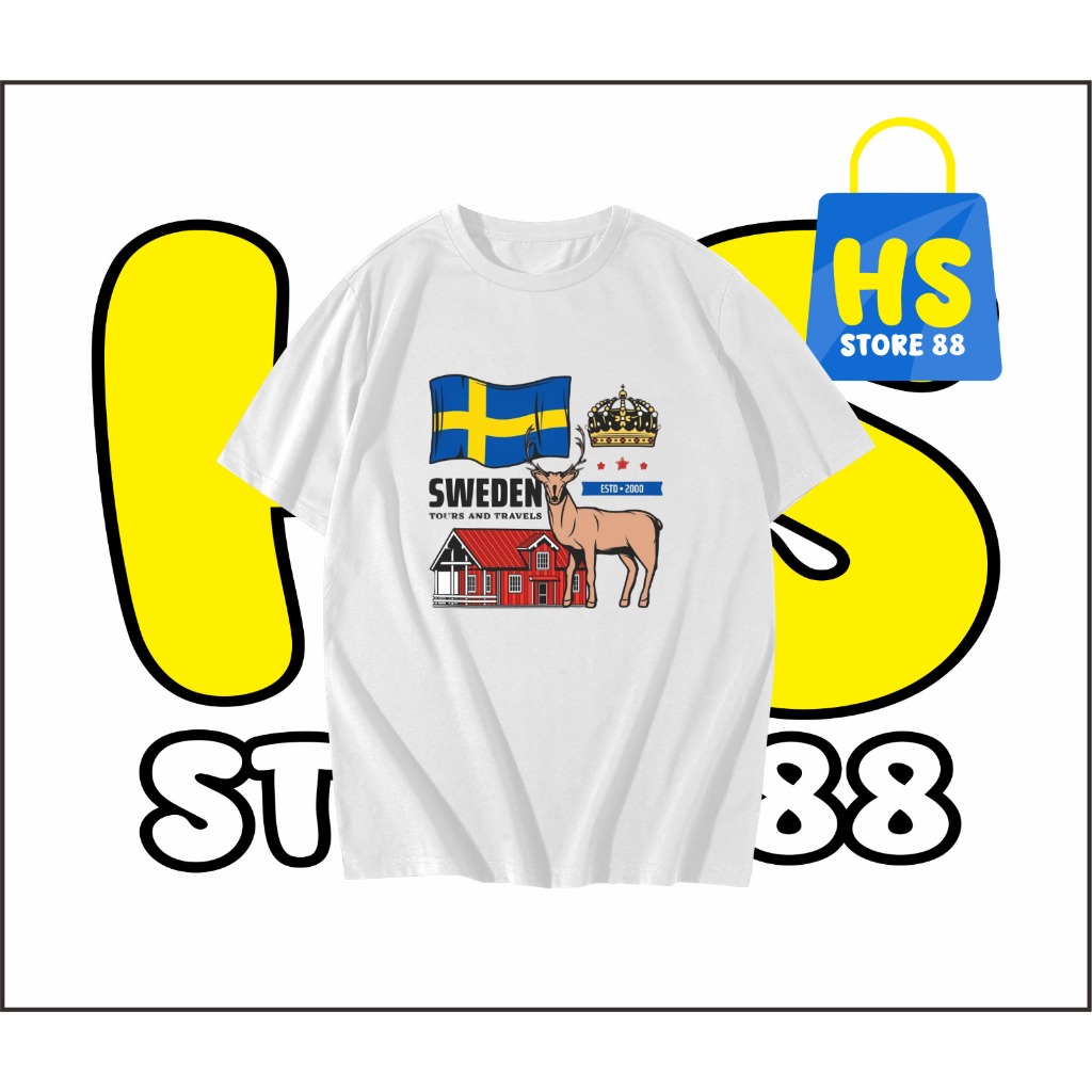 เสื้อยืด SWEDEN - เสื้อผ้า SWEDEN - เสื้อผ้า SWEDEN - เสื้อยืด SWEDEN SOUVENIRS - เสื้อผ้า SWEDEN