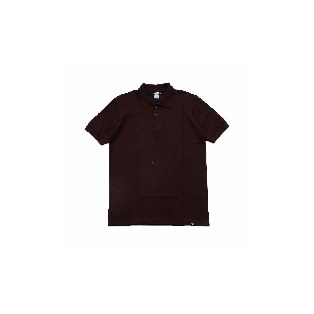 Crazypolos Cotton CVC Pique Knit 24s เสื้อยืดคอปกสีน้ําตาล