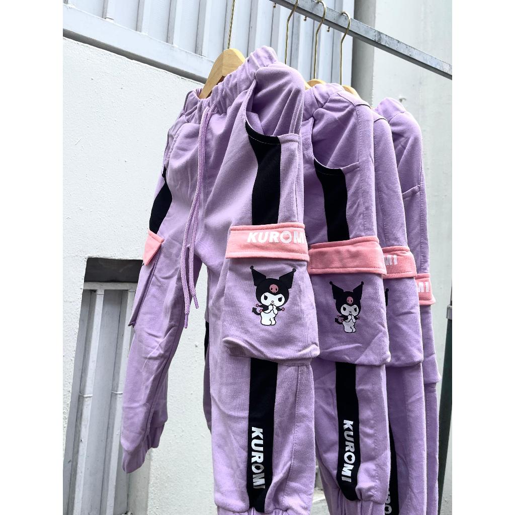 Kuromi Girls Jogger Pants กางเกง Kuromi กางเกงเด็กผู้หญิง