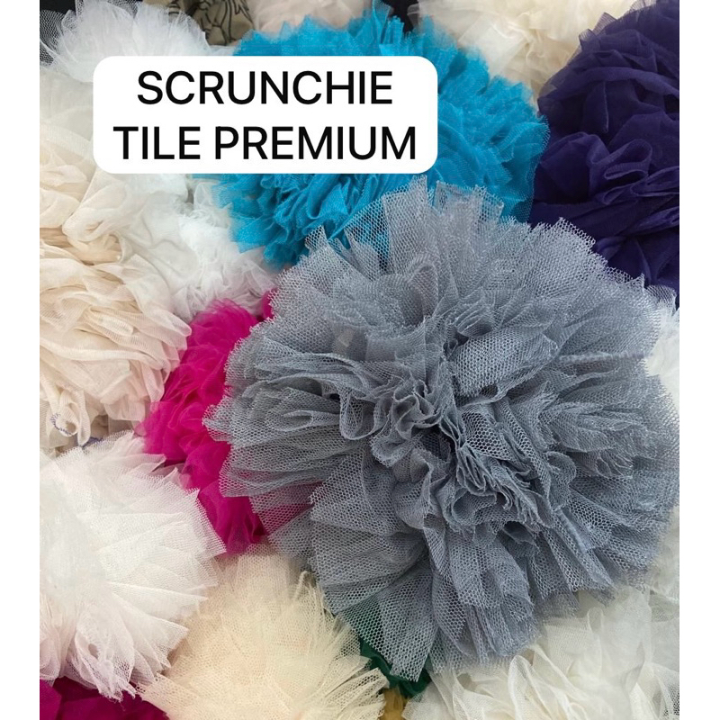 SCRUNCHIE TILE / TILE HAIR TIE / TILE BUN ANTI-DIZZY ขนาดกลาง