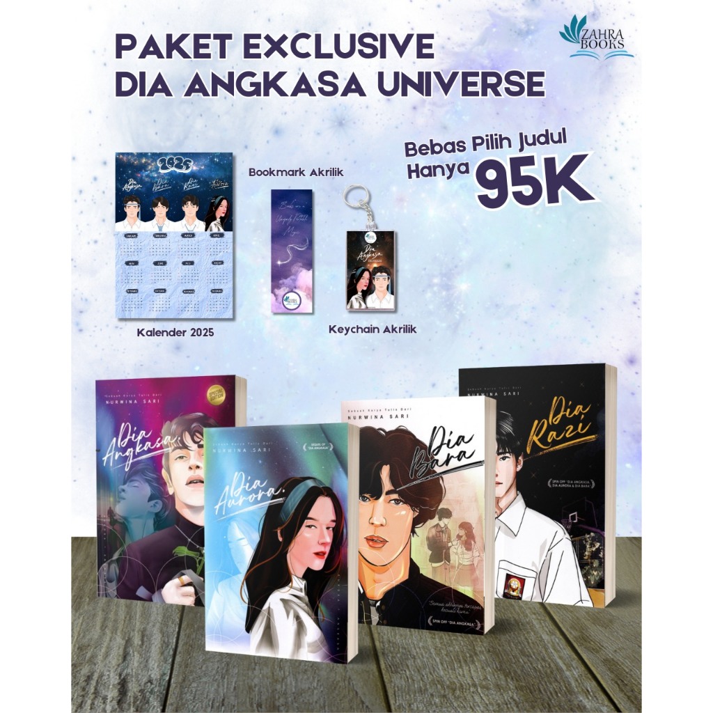 NOVEL BY NUR WYNA - NOVEL DIA SPACE, DIA AURORA, DIA BARA, SPACE DREAM BOOK, DIA RAZI