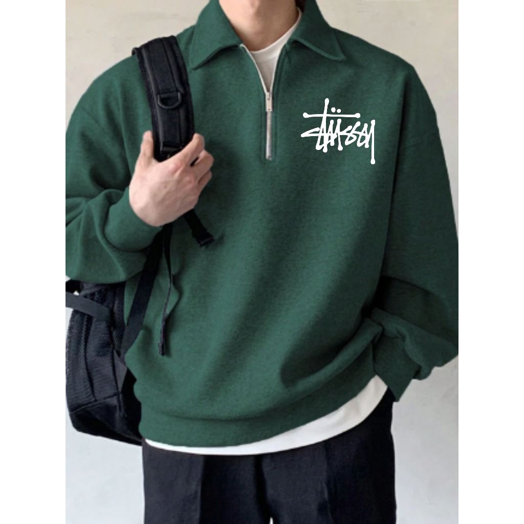 RUGBY SWEATER DISTRO RUGBY BASIC DAILY STYLE SWETER COLLAR SWETER เสื้อสเวตเตอร์ผู้ชาย