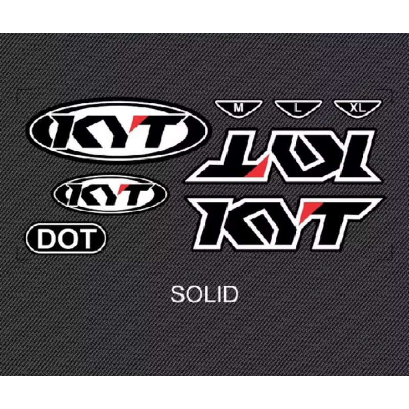 สติ๊กเกอร์ตัดหมวกกันน็อค KYT 1 ชุด