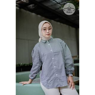 Kemeja Salur katun Polly dmfashion