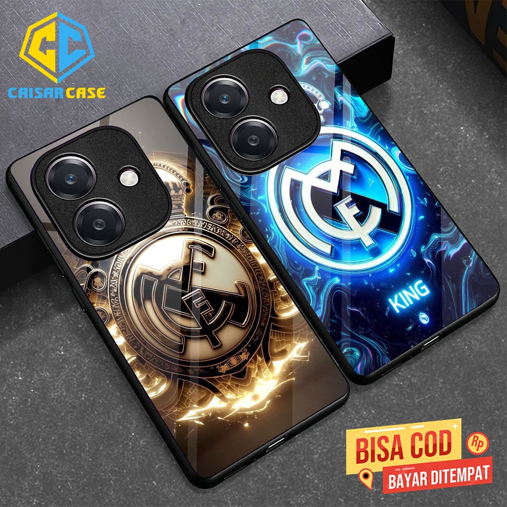 เคส Oppo A3x [Real madrid] Softcase Glitter Oppo A3x Case Casing Hp Oppo A3x Camera Protector