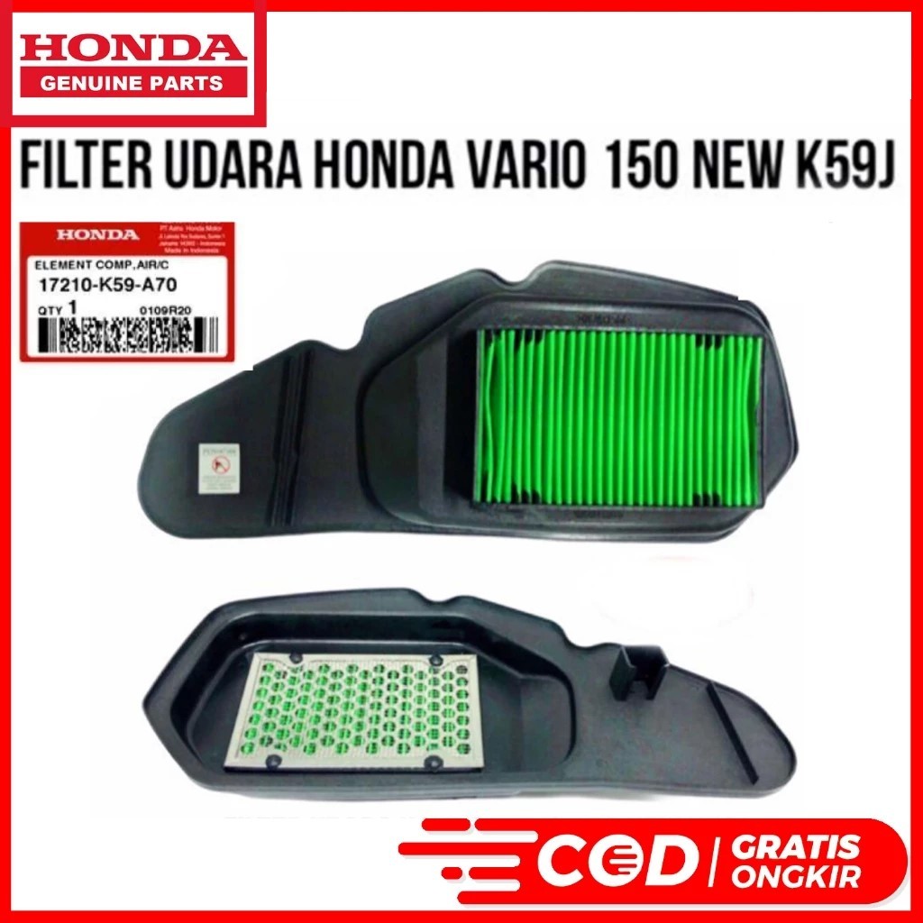 AIR FILTER AIR FILTER K59 VARIO 150 ESP K59J 2018 - 2022 K59 17210-K59-A70 K59 ใหม่
