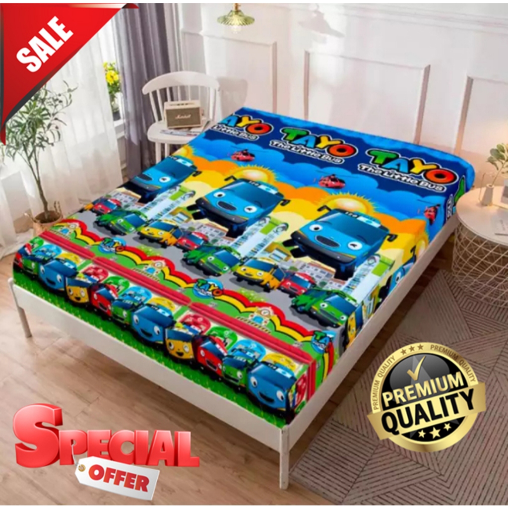 Tayo MOTIF AESTHETIC BED SHEETS ขนาด 120, 160, 180x200 RUBBER CORNER / FINE HOMEMADE BED SHEETS ฟรี 