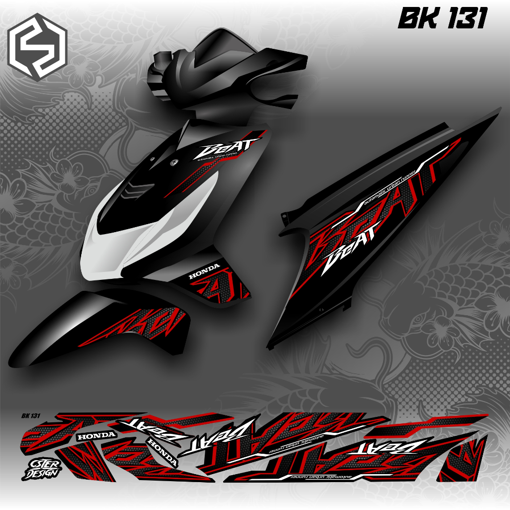 HONDA BEAT STRIPING ICON RACING CARBUS THAILAND VARIATIONS BK 130 / BK 138