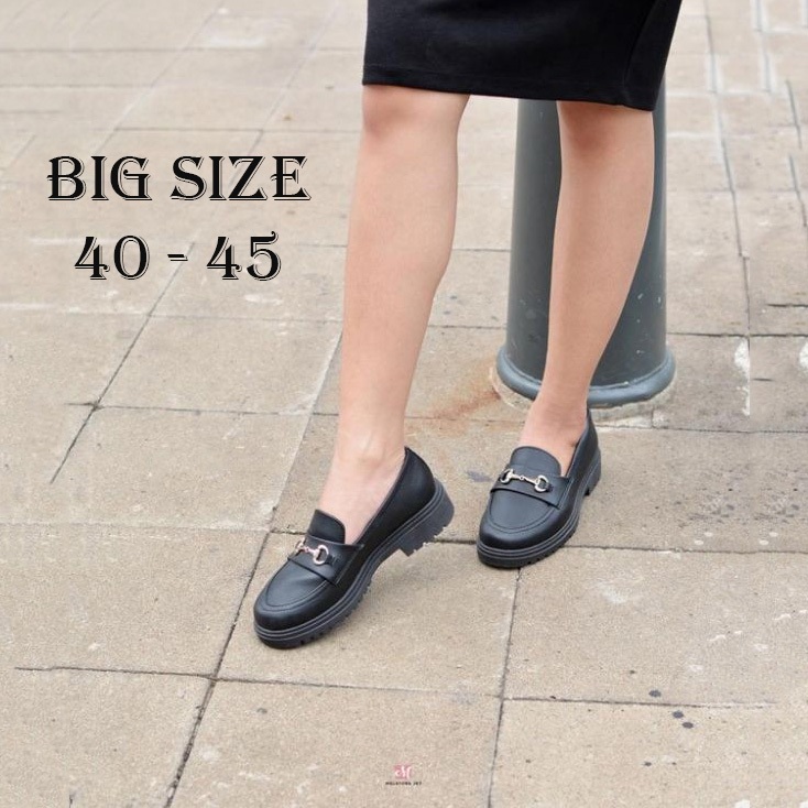 BIG SIZE - รองเท้าโลฟเฟอร์สไตล์ปาร์ตี้ลําลองสําหรับผู้หญิง Docmart Slip-On ขาใหญ่ SIZE Jumbo