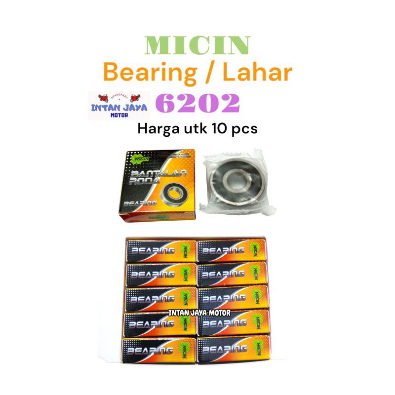 10 ชิ้นแบริ่ง MICIN 6202 LAHER 6202 KLAHER 6202 LAHAR 6202 ล้อรถจักรยานยนต์