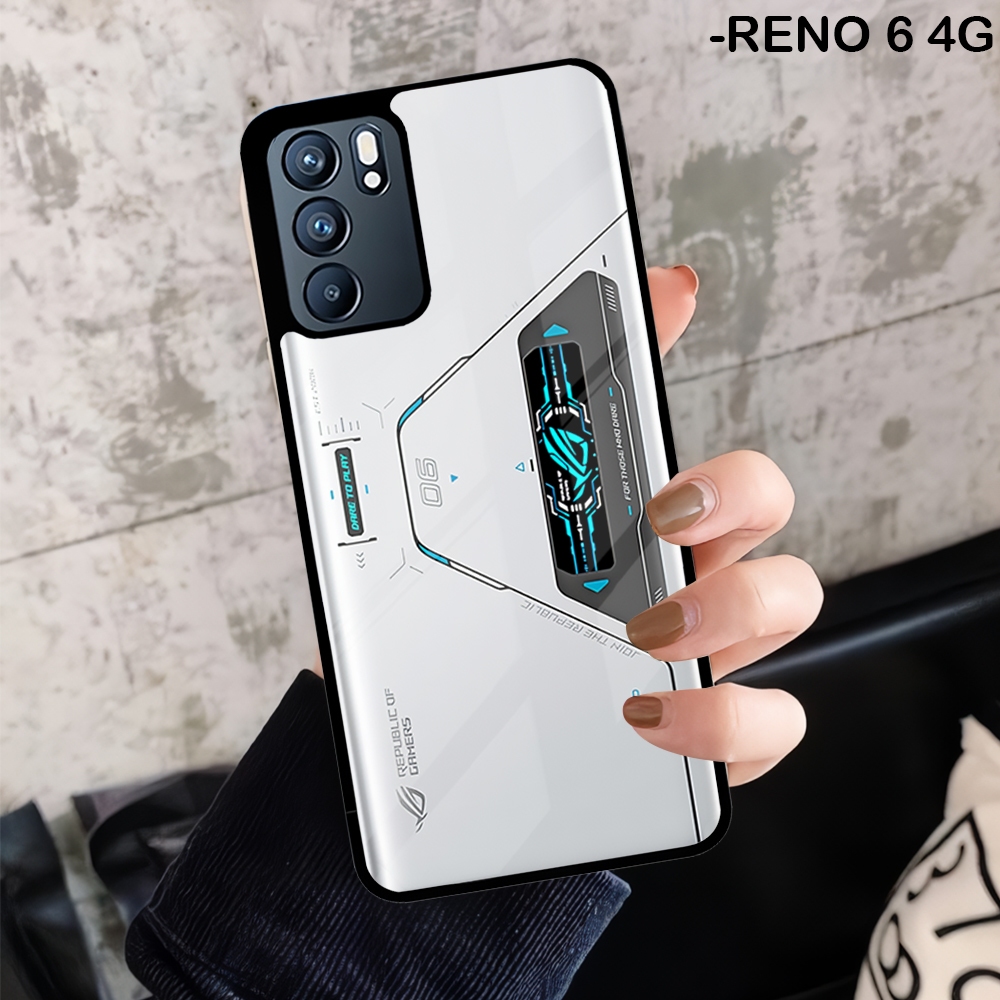 HP Oppo Reno 6 5 4 4G Reno 6 7 8 7z 8z 5G กรณีล่าสุด Hardcase 2D Glossy Glass Case Oppo Reno 6 4G แฟ