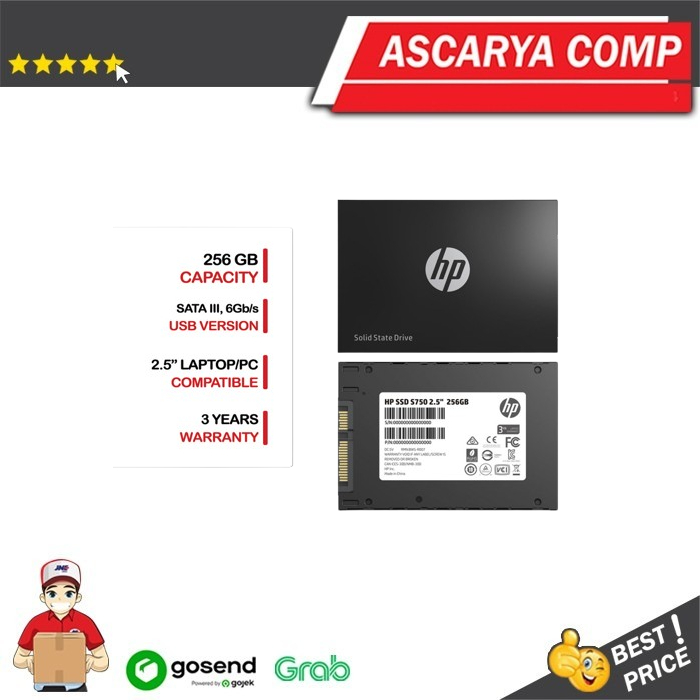 SSD HP SSD S750 256GB SATA III / SSD HP 256GB SATA3 S750 / SSD 256GB