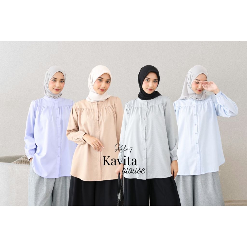 เสื้อ KEMEJA Kavita By Kala7 | เสื้อเชิ้ตผู้หญิง | รุ่นลายเส้นแนวตั้ง
