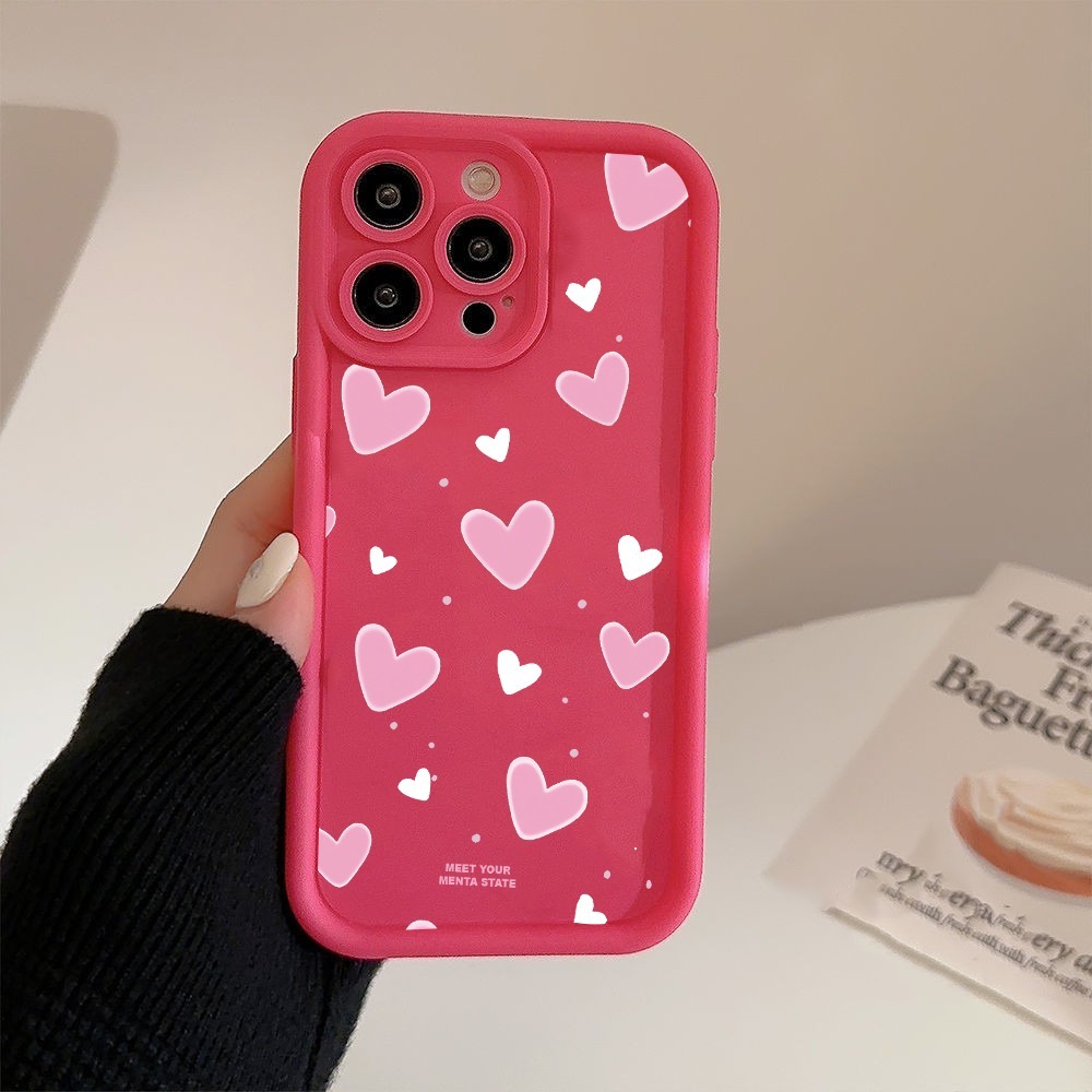 YX37 สําหรับ Oppo RENO 4F 5 5F 6 7 7Z 8T 10 11 11F ซิลิโคน Love Coquete สีชมพู Softcase ปลอก Hp HS17