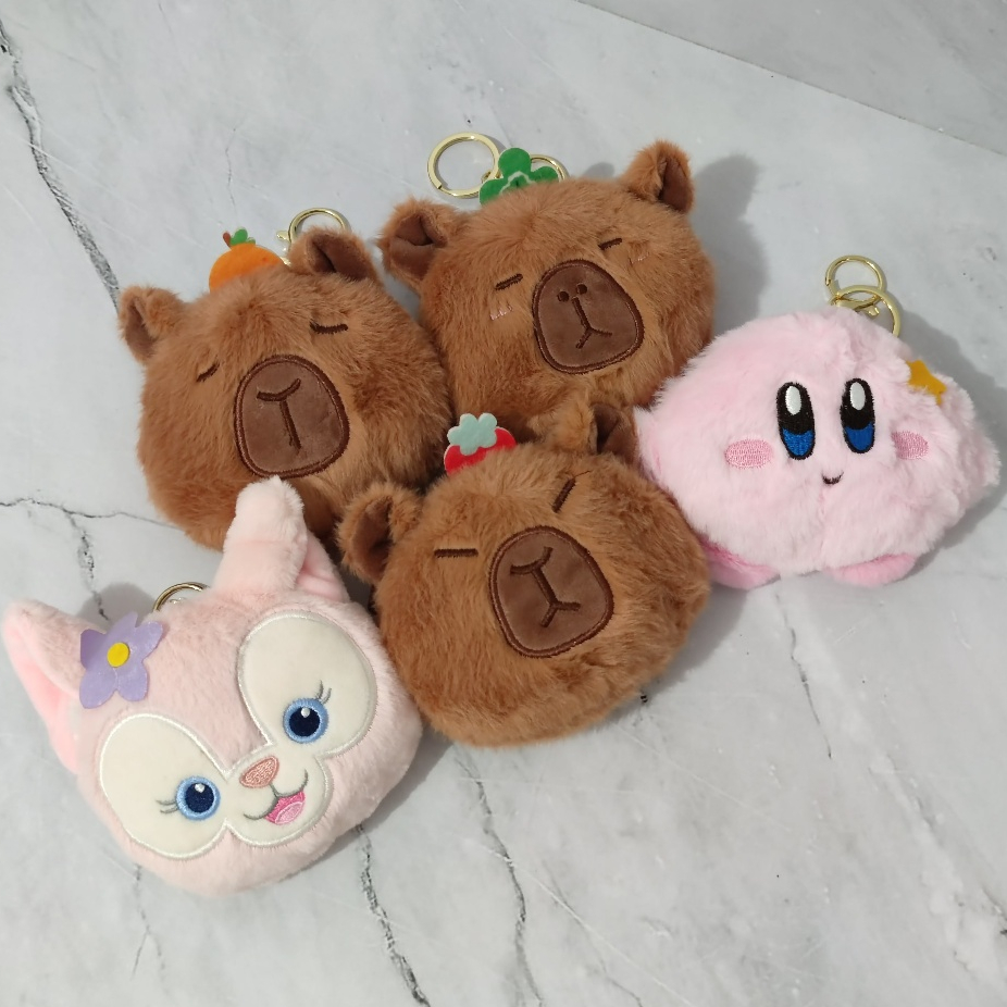 GANTUNGAN Cute Capybara Linabell Kirby Keychain Coin Purse Pouch / Coin Wallet Pouch