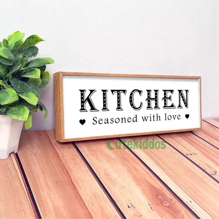 Hiasan DINDING แขวนผนังตกแต่งห้องครัวห้องครัวห้องครัวป้ายปรุงรส Love Wall Display Kitchen Decor