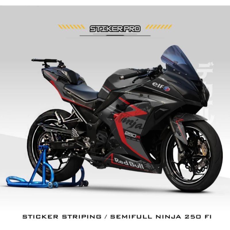 Striping NINJA 250FI SEMIFULL / MOTIF 25 CO / NINJA 250 FI / SEMIFULL DECANS STICKER / NINJA 250 FI 