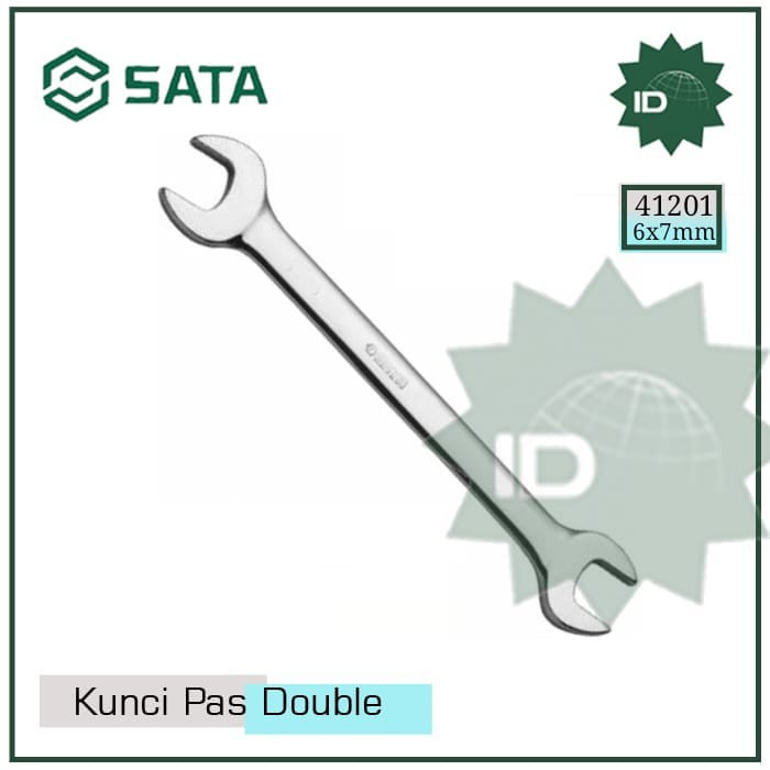 PAS KEY 41201 DOUBLE OPEN END WRENCH 6MM X 7MM SATA