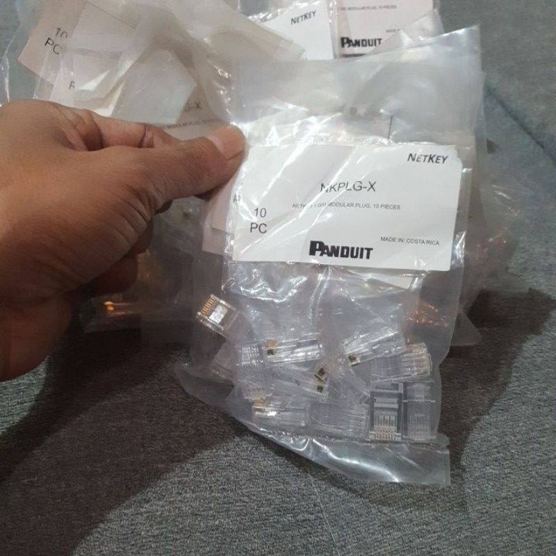 Conector RJ45 CAT6 ORIGINAL PANDUIT NETKEY PER PACK (10 เนื้อหา)