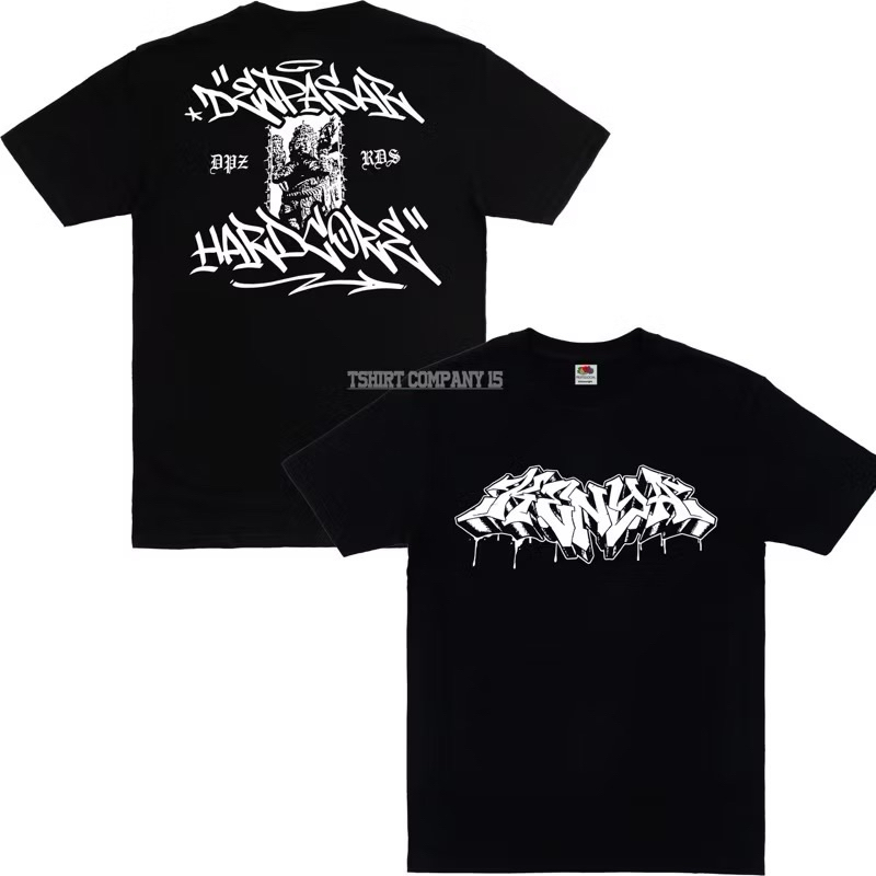 Kenya Kingdown Tshirt สีดํา - 100 Denpasar Real Hardcore / Kenya Kingdown Hardcore band เสื้อยืด